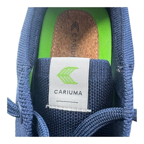 Cariuma Unisex IBI Low Top Vegan Bamboo Knit Lace Up Sneakers US M 9 W 10.5 Blue - Picture 8 of 14